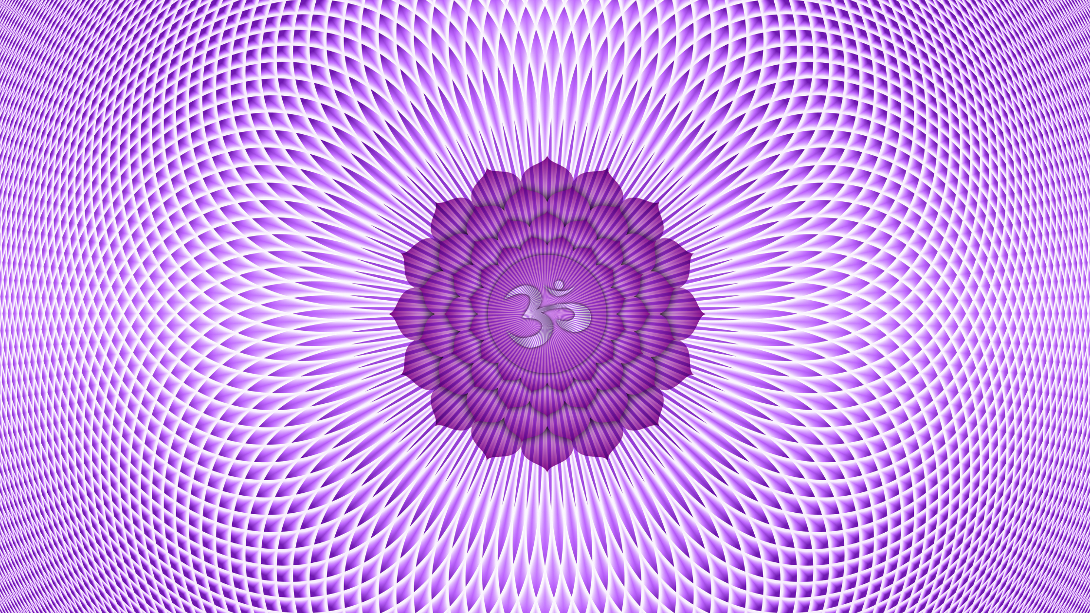 Optical Illusion Crown Chakra in purple color